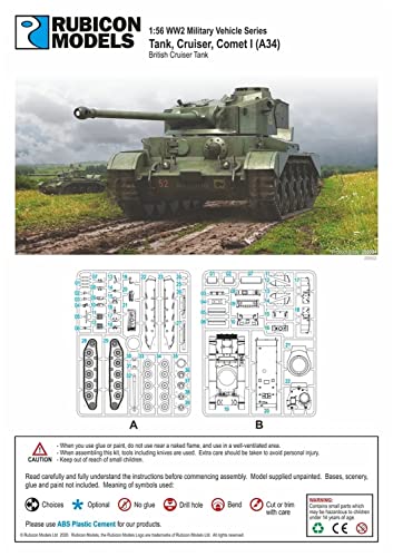 Modelo plástico British Army A34 Comet 1:56 miniatura 3