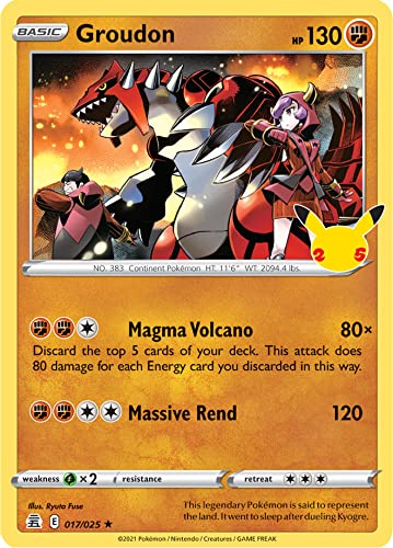 Amazon.com: Pokémon Cards, 25th Anniversary Celebrations, No Duplicates  Guaranteed! (10 Pack) : Toys & Games