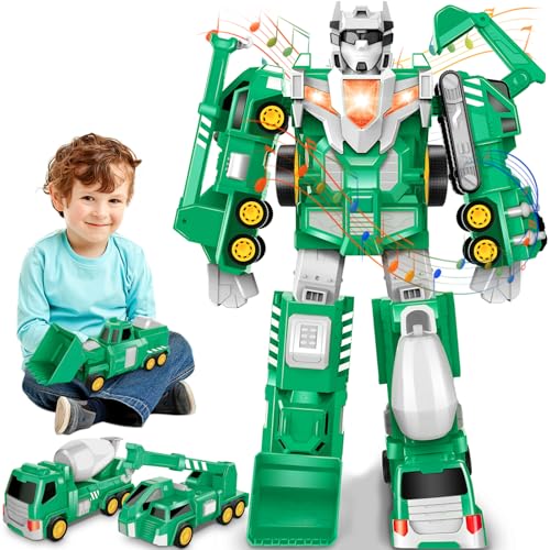 Laradola Toys for 3 4 5 6 Year Old Boys - Transform Robot Kids Toys Cars | STEM Building Toddler...