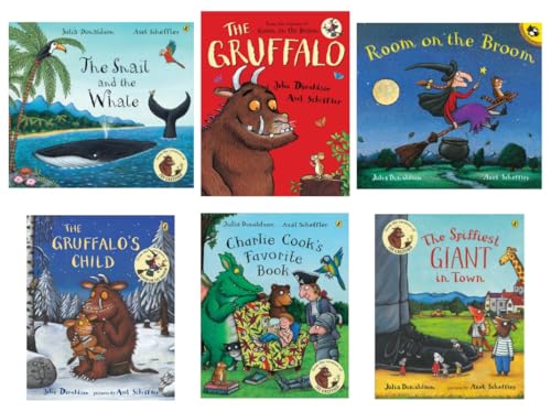 Julia Donaldson Bestselling 6 Book Collection Set   Beloved Read Aloud Picture Books for Kids   The Gruffalo, Room on the Broom, The Snail and the Whale, The Gruffalo’s Child, Charlie Cook’s Favorite