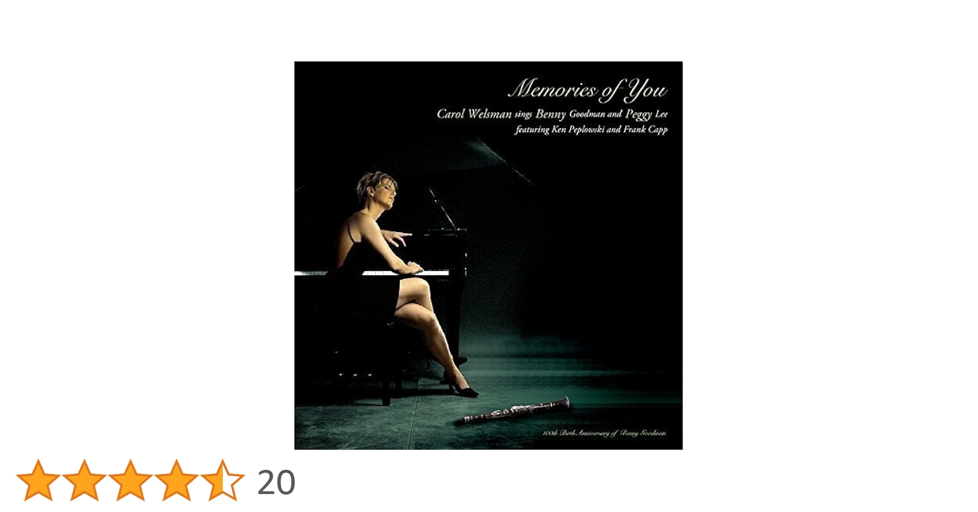 キャロル・ウェルスマン／『メモリーズ・オブ・ユーザー』（国内盤／HＱＣＤ盤） Memories Of You / メモリーズ・オブ・ユー~シングス・ベニー