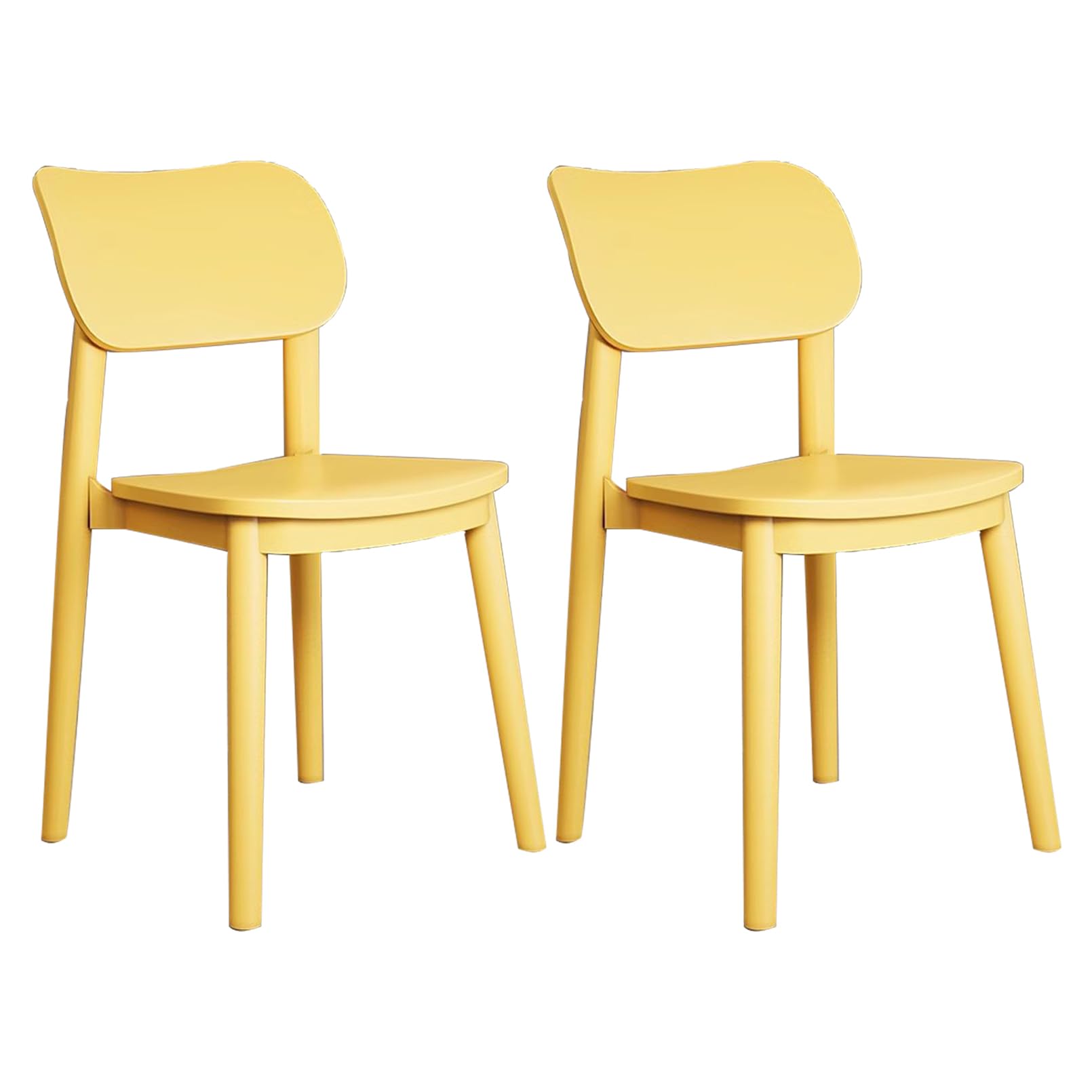 Chaises salle à manger gain de place | Lot de 2 plastique empilables