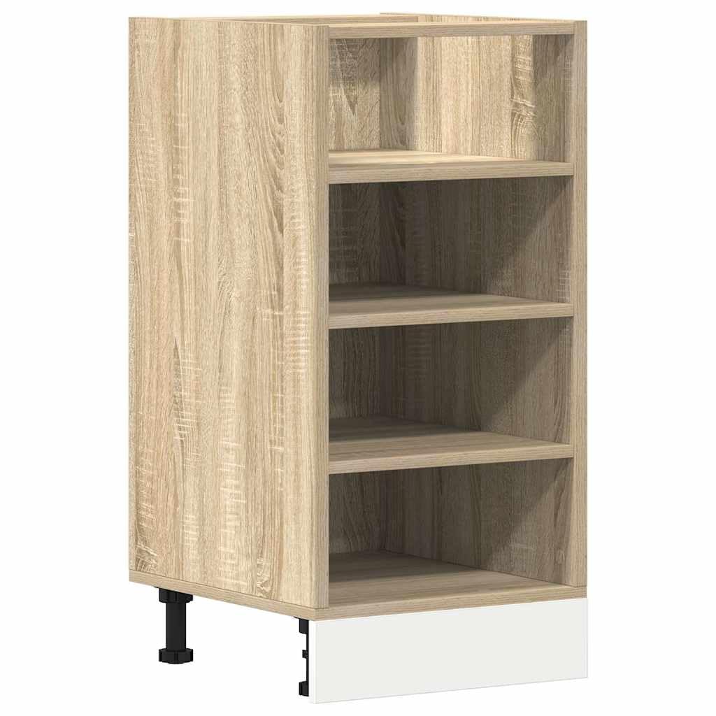 vidaXL Unterschrank Riga Sonoma-Eiche 40x44,5x81,5 cm Holzwerkstoff,Küchenschrank, Gastronomieschrank, Gastro Möbel, Küchenmöbel, Aufbewahrungsschrank