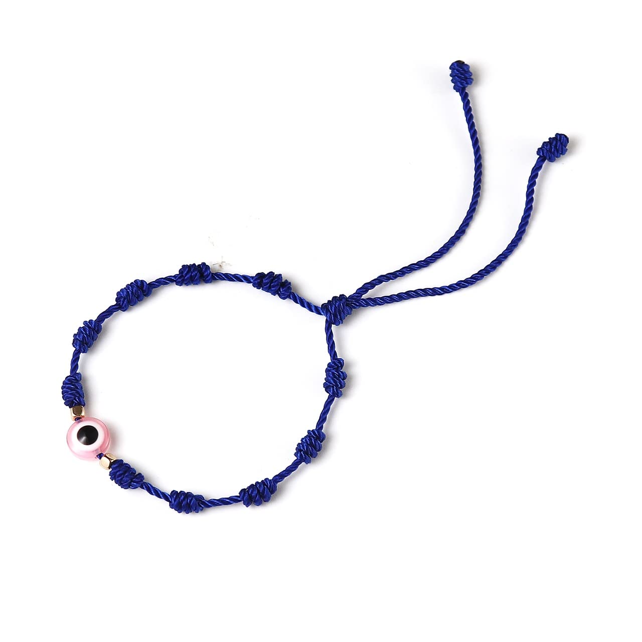 Caiyao Evil Eye Bracelet - Handmade Adjustable Red Black String Knot Lucky Kabbalah Protection Bracelet