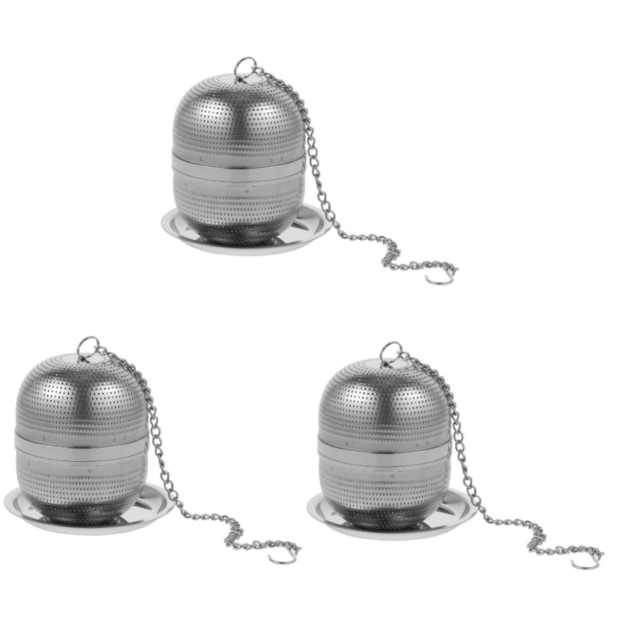 DECHOUS 3pièces Infuseur à Thé Acier Réutilisable Avec Filtre Fin Et Assiette Pour Thé Vrac Pour Amateurs