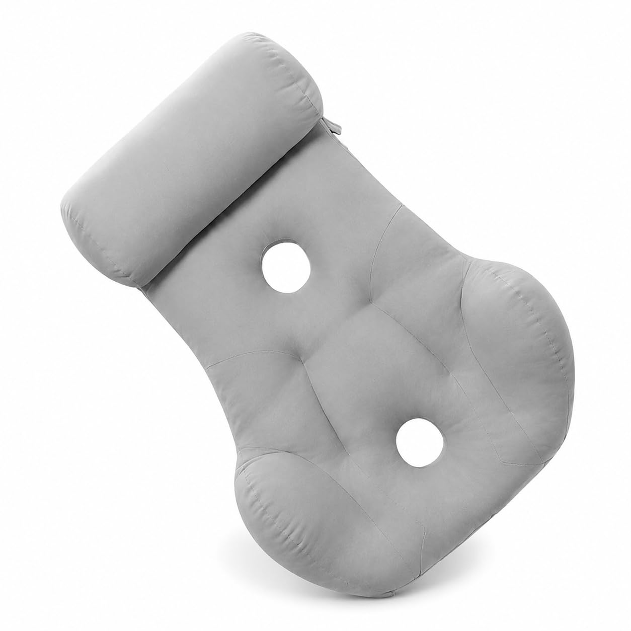Almohada Ergonómica Algodón para Silla Oficina – para Aliviar el Dolor Espalda, Gris Luna