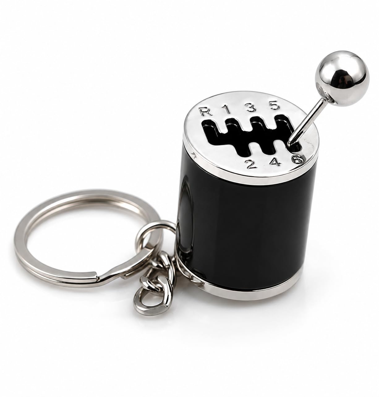 HEAVY DRIVER® 6Speed Creative Auto Part Model Gear Box Keychain Chrome Six-speed Manual Transmission Shift Lever Keyring Key Chain Turbo Car Gear Shift Stick Knob Keyfob-image-25