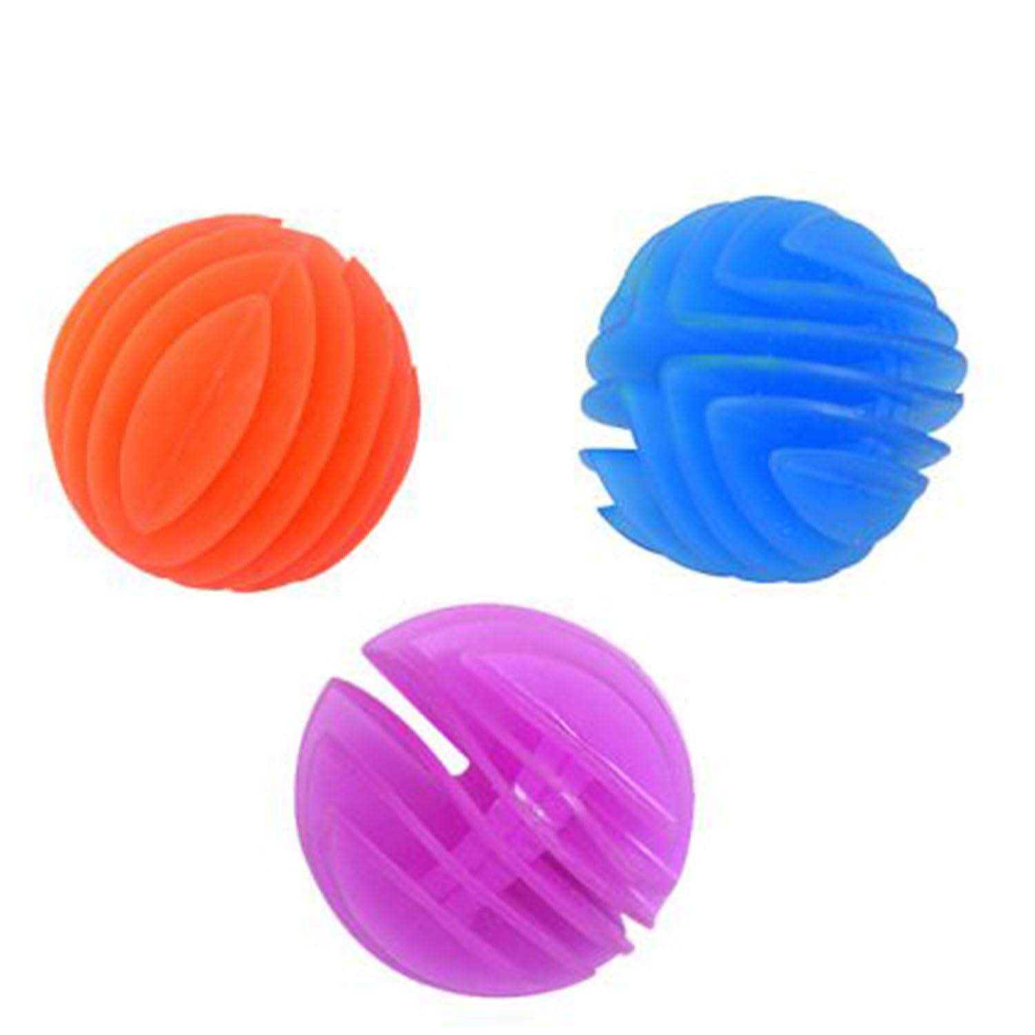 Playlearn UV Flexi Rubber Balls 3 Pack, Sensory/Fidget Tactile Toy, Glow in UV Light, Durable, Visual Sensory Fun - 9cm Diameter