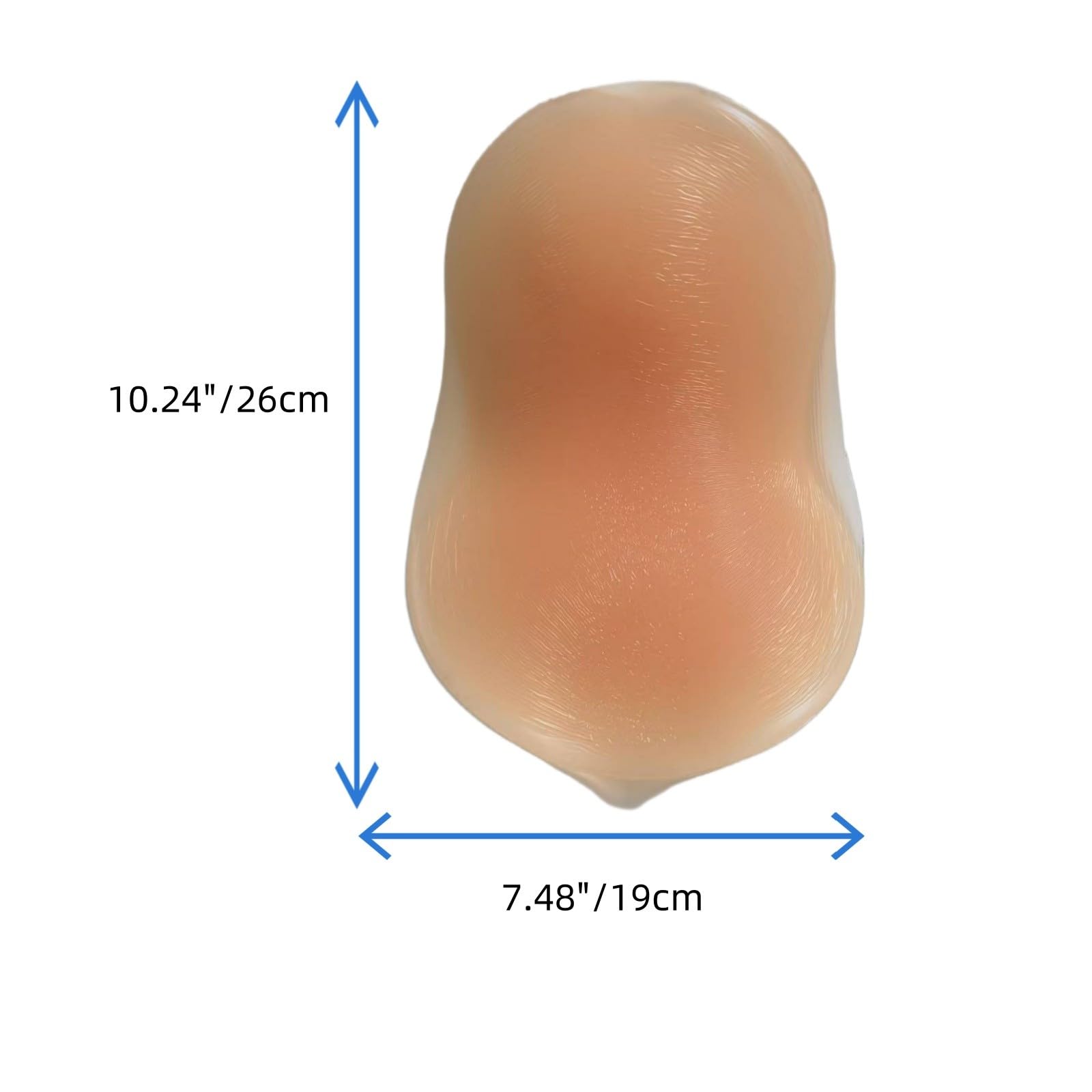 Silikon-Pads für Skifahren, Steißbeinschutz, Schritt, Hüftpolster, Gesäßkissen, selbstklebend, wiederverwendbar, Kürbis, Shapwear, Padding für Damen und Herren