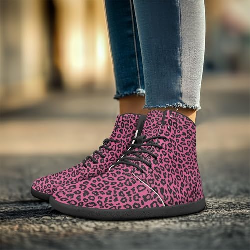 Image of Fashion Print Womens Mens High Top Barefoot Sneakers Flat Shoes