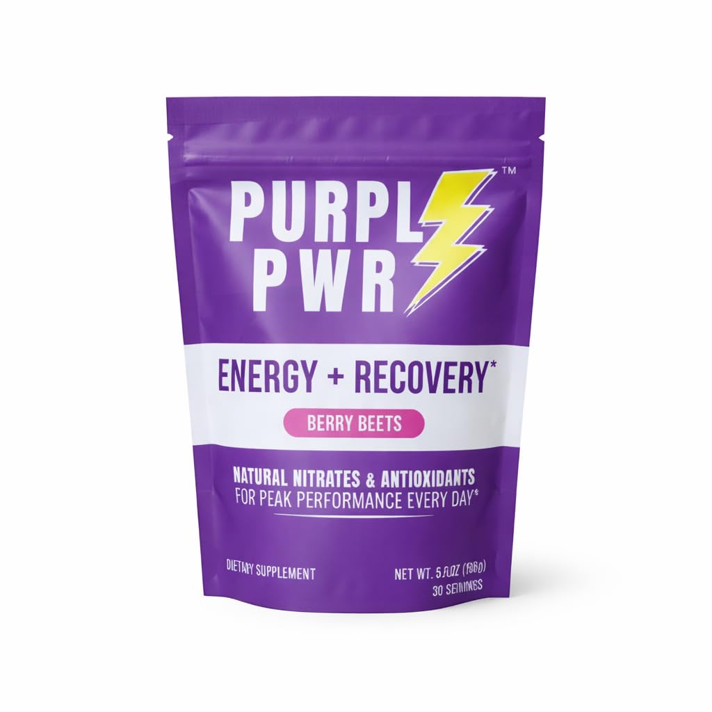 purpl pwr Pó para energia com beterraba, cereja-ácida e groselha-preta, 30 porções