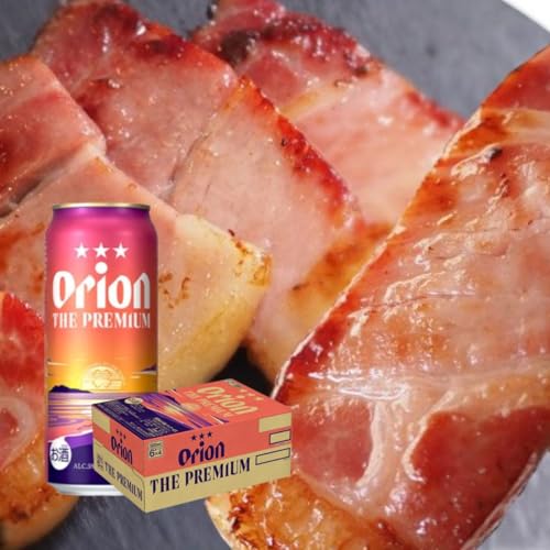 東村を楽しむセット!アグー豚「パイとん」ベーコン約500g&ザ・プレミアム 500ml缶×24本 あぐー アグー 豚 パイナップル 豚肉 パイン ブランド豚 パイとん ベーコン 肉 旨み 希少 オリオン orion ビール オリオンビール 1ケース 酒 パインアップル 東村
