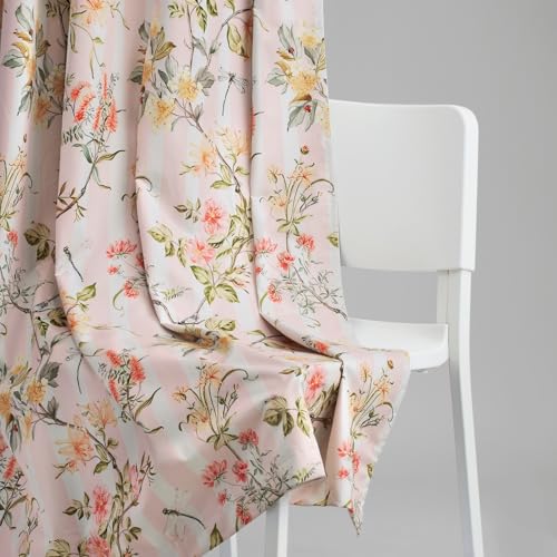 Image of haus & kinder 100% Blackout Door Curtains 7 Feet Long Pack of 1 Door Curtain, 7 Feet Curtain for Door, 100% Room Darkening (Classic Damask, 130 X 213 CM)