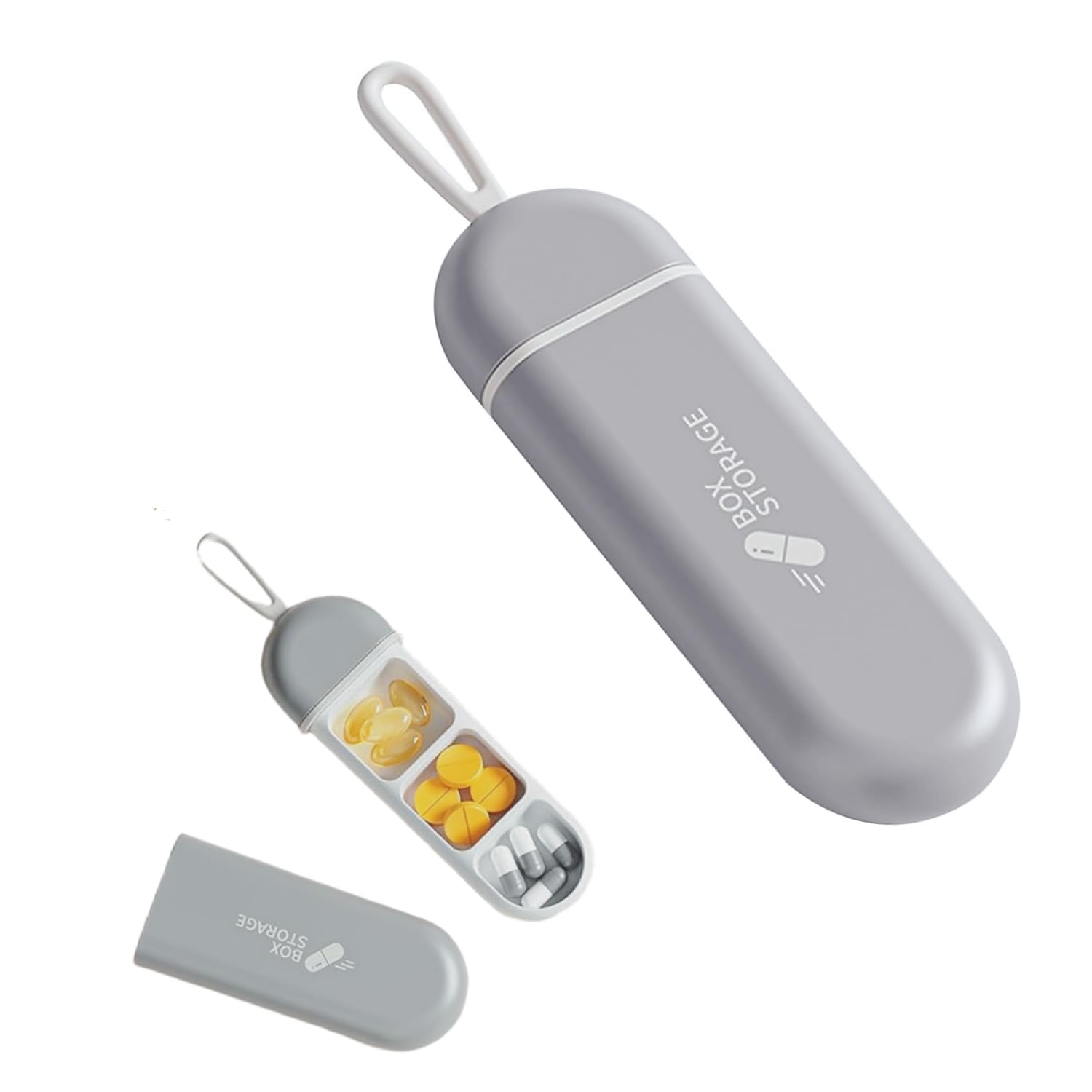 Portapillole Da Viaggio 2 Pezzi - 3 Scomparti Giornalieri, Impermeabile, Con Cordino