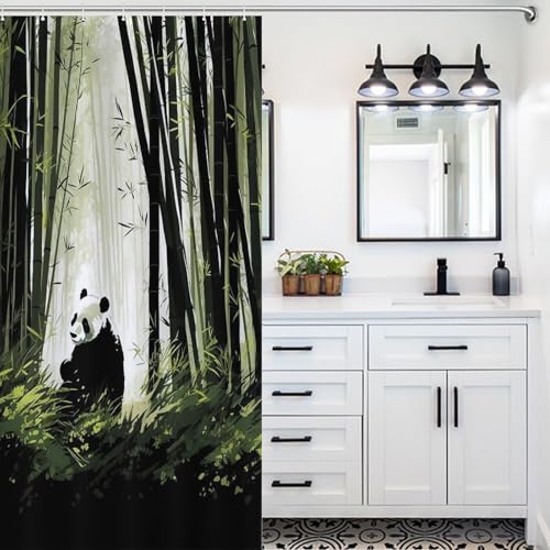 Rideau de douche anti éclaboussures en polyester lavable 48x72In - 5
