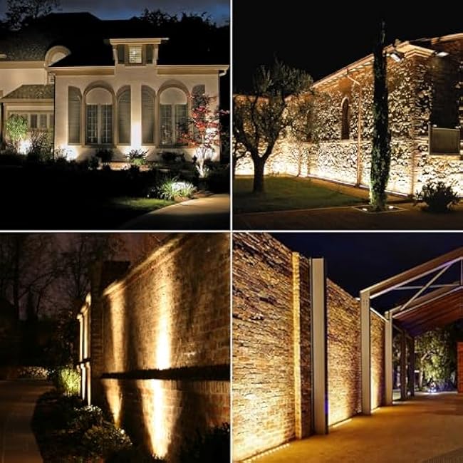 Warm White Wall Washer Light 17 Inch 2 Pack, 3000K Patio Flood Light 48W, IP66 Outdoor Bar Light for Landscape, Church, Yard, Garden, Building