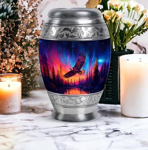 Image of Eagle Urn Keepsake Urn for Ashes for Women 1 Large & 4 Small | Small Cremation Urns for Human Ashes Adult Male & Female, Funeral Urns for Adult Human, Ashes Urns Human Remains