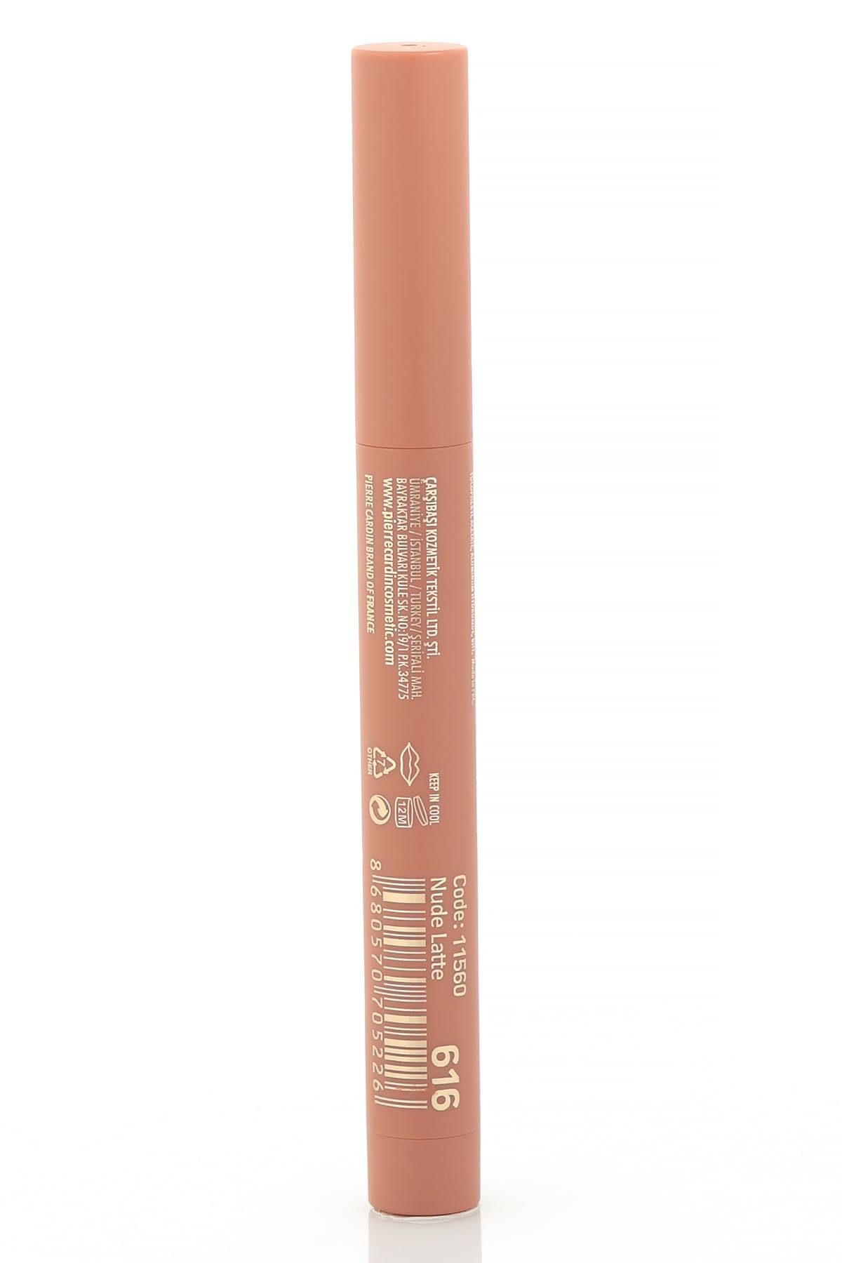 Pierre Cardin Chubby Silky Matte Lipstick – Waterproof-Ruj-Nude Latte-616