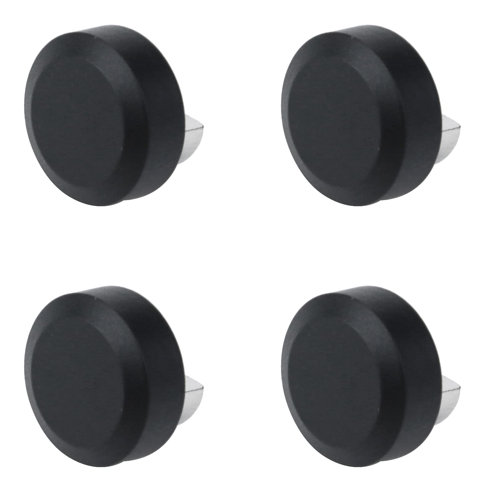 4 Sets Mirror Clip Round Glass Clamps Clips Mirrors Holder (Black)