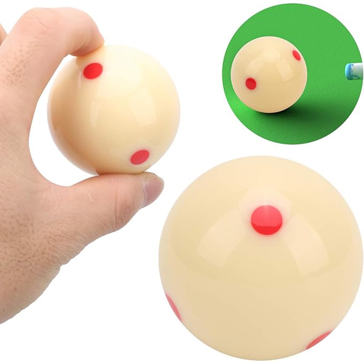 POFET Batting Marked Red-White Pool Ball Billiard Training Ball