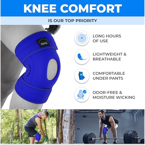 Image of Modvel ELITE Knee Brace for Men & Women - Patella Gel Pads & Side Stabilizers for ACL, Meniscus Tear, Arthritis & Injury Recovery - Maximum Support for Running, Sports & Joint Pain Relief