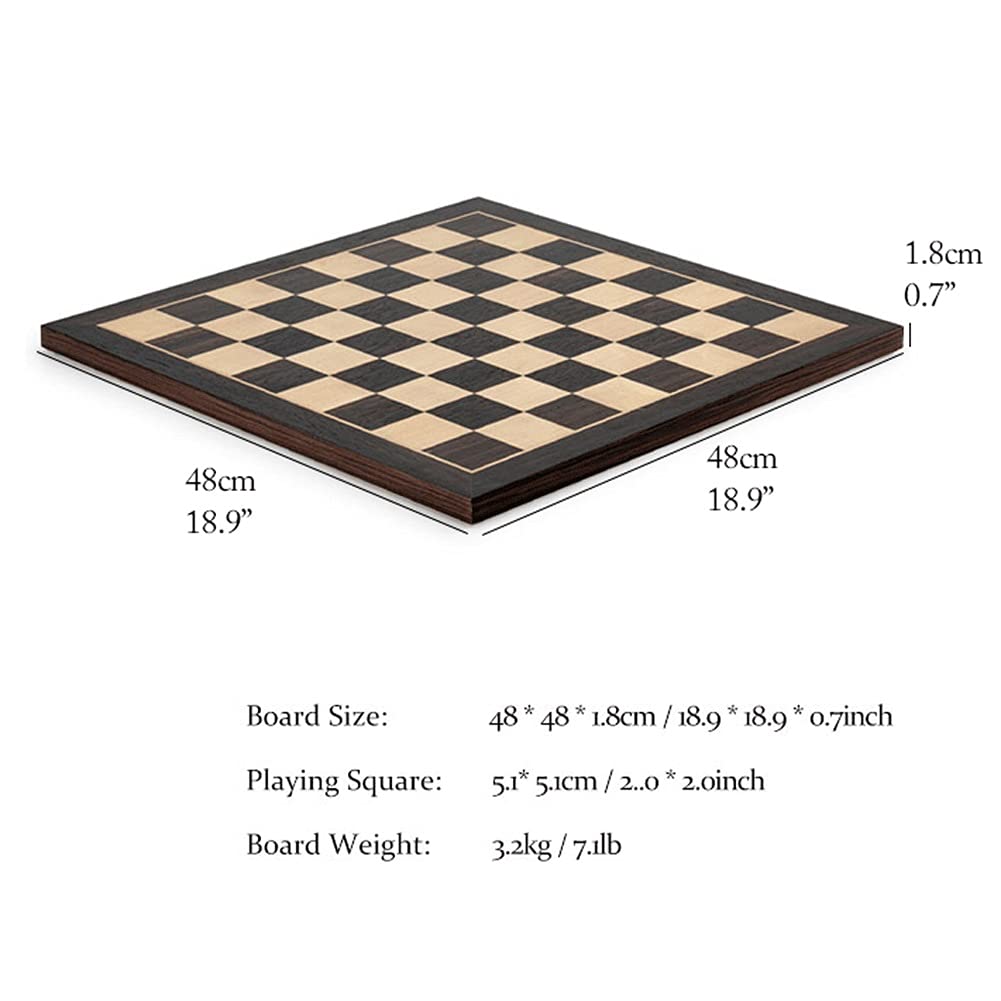 Scacchiera Set Scacchiera Portatile in Legno con Design Antiscivolo Intarsiato in Legno di Mogano E Legno di Acero Scacchiera da Torneo Professionale Set di Scacchi da 18,9 Pollici (Color : Chess Bo