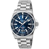 [グッチ] 腕時計 DIVE ダイブ ブルー 文字盤 ステンレススチール サファイヤガラス クォーツ 40MM スイス Watch YA136311 メンズ シルバー [並行輸入品]
