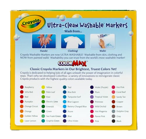 crayola ultra clean washable markers 40ct colored markers for kids coloring book marker set stocking stuffers for kids christmas amp holiday gifts ages 3