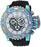 Invicta Men's Sea Hunter Stainless Steel Quartz Watch with Silicone Strap, Black, 30 (Model: 26415)