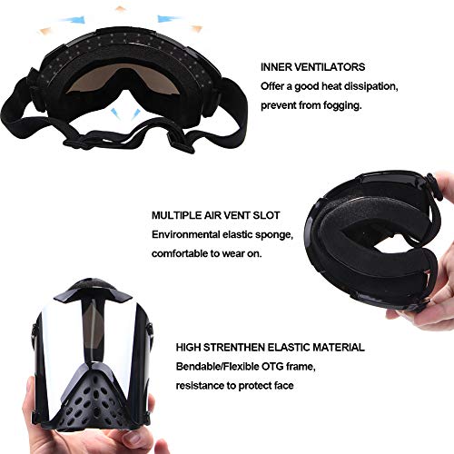 4-Fq Pu Resin Windproof Dustproof Motocross Goggles Crg Sport Scratch Resistant Dirt Bike Goggles Adult Motorcycle Goggles Atv Goggles Riding Goggles Wrap Goggles Ski Goggles Protective Safety Glasses #TOP1