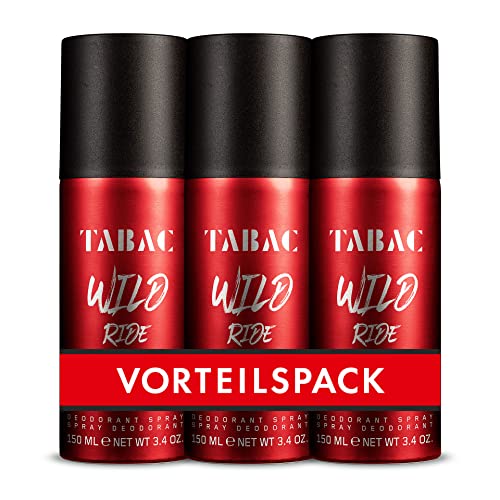 Tabac® Wild Ride | Vorteilspack: Deodorant Spray - aufregend - aromatisch - frisch - weckt Abenteuerlust | 3x 150ml