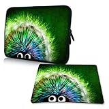 Pedea Design Tablet PC Tasche 10,1 Zoll (25,6cm) mit Design Mauspad, Green Hedgehog