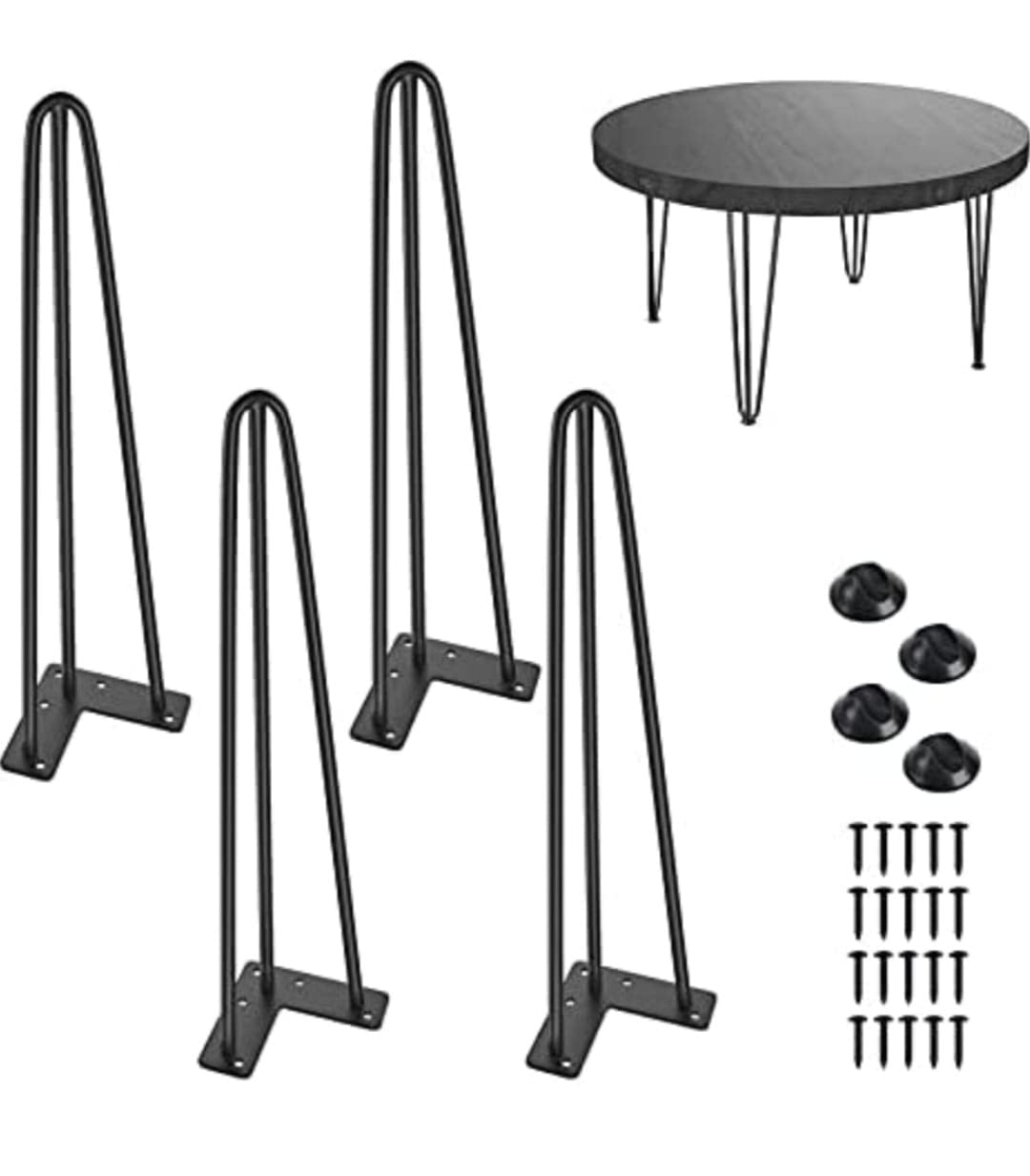 Aakash Decor Centre Table/Side Table/Couch Leg 16 Inches / 40 Cms Matt Black Matt Finish Multipin Shape Set of 4 (B09QMKPX9Z) Amazon Price History, Amazon Price Tracker