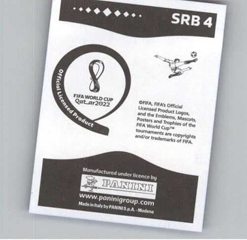 Miniatura 2 de 2022 Panini World Cup Qatar Stickers Blue #SRB4 Vanja Milinkovic-Savic Serbia Group G Official Album Sticker (2 inch X 2.5 Inch) in Raw (NM or