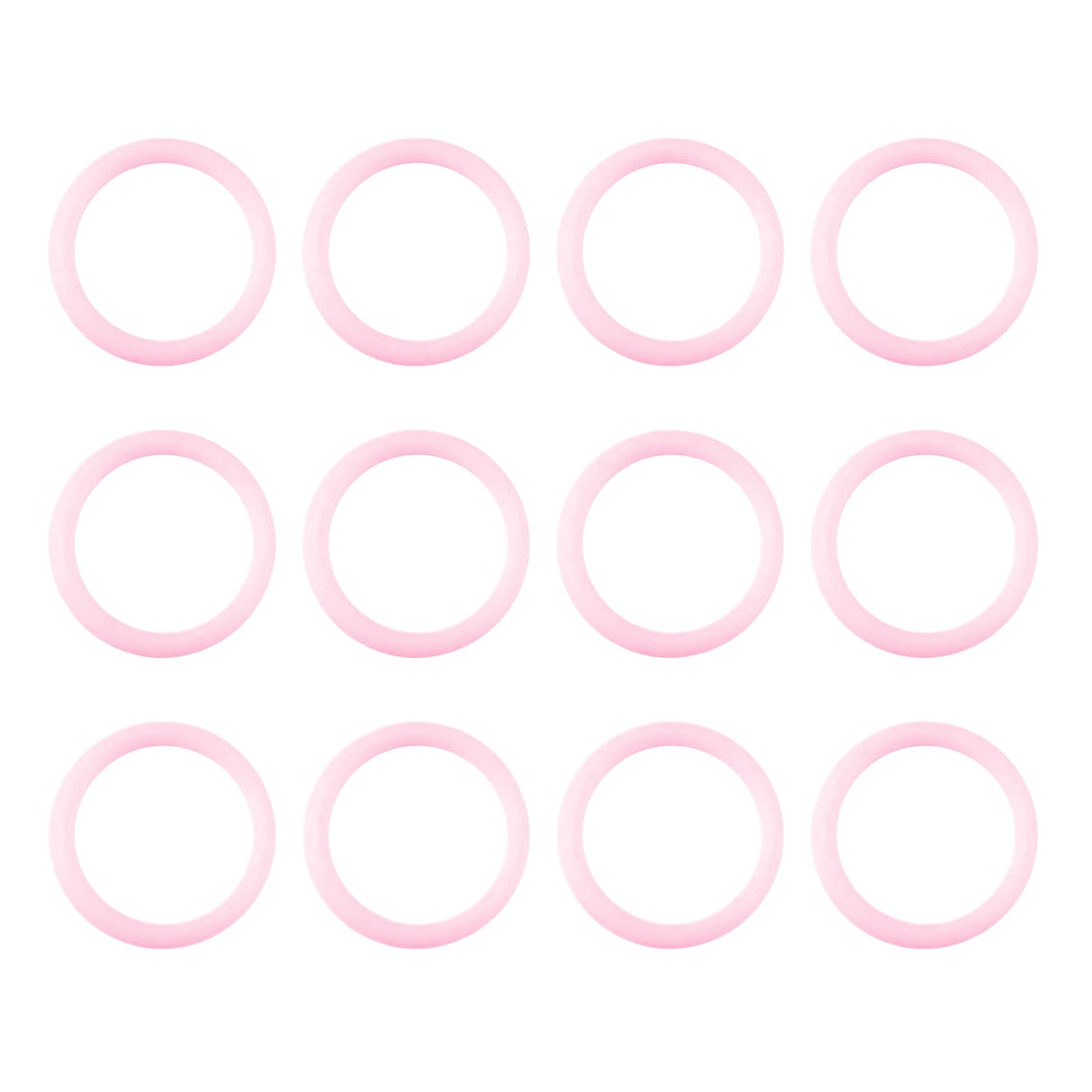 12 Piezas Anillo De Silicona Chupete,Chupete Bebé Clips,Adaptadores Para Chupetes Mam,Soporte Suave Mordedor,Regalos Para Niños,Accesorios para Baby Shower,Rosa,Kiuiom