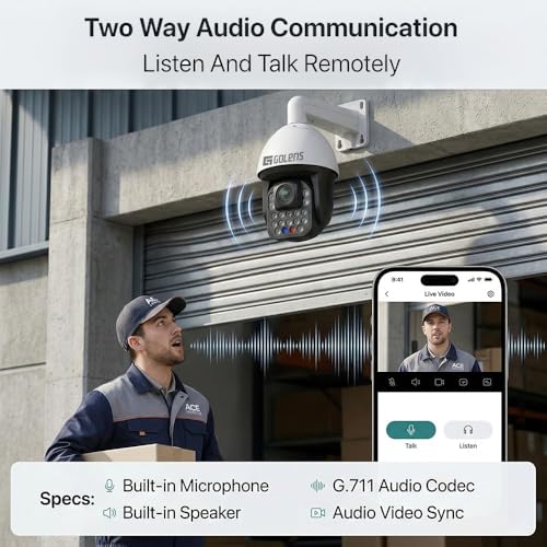 Image of V61S 5MP PTZ CCTV Security Camera Outdoor with 36X Optical Zoom | 360 Auto Tracking, Two way Audio, AI Human Vehicle Detection, 280m IR Night Vision, H.265 /H.264, POE Support, Waterproof, IP66