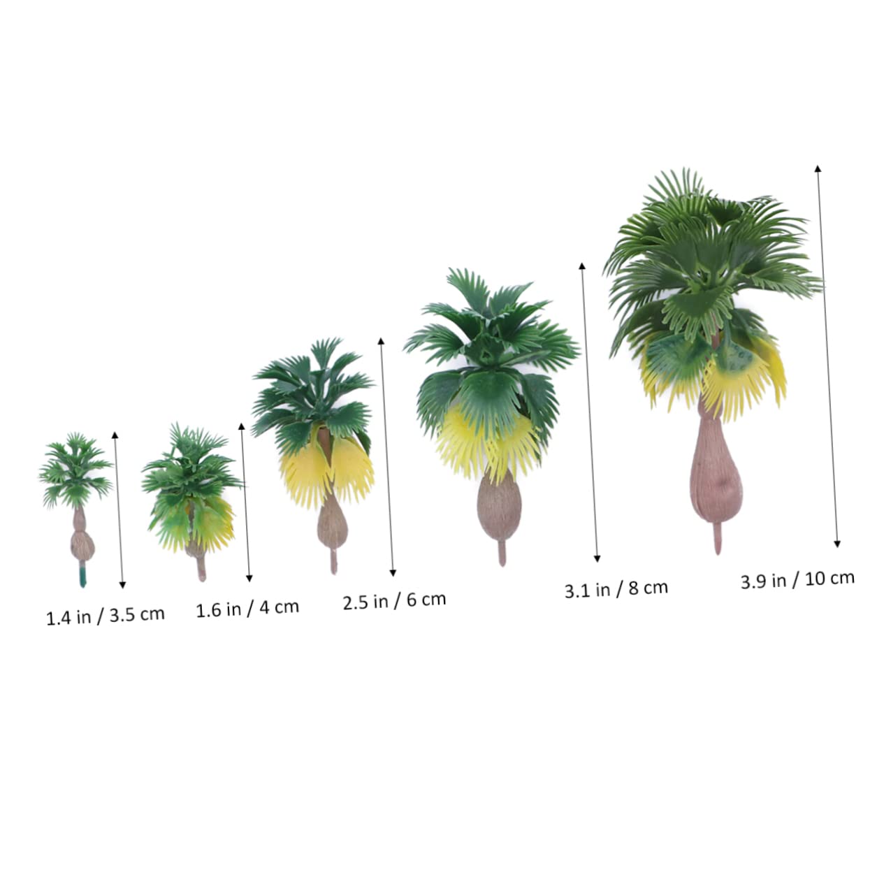SHINEOFI 36pezzi Modelli Alberi Miniatura Di Tropicali Per Modellismo Paesaggi Architettonici e Creazioni Di Parchi