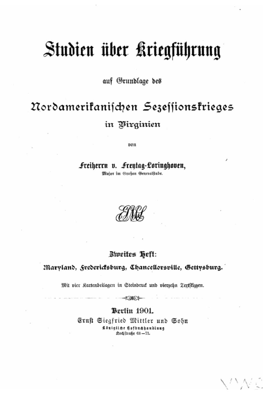 Studien, über Kriegführung auf Grundlage des Norda