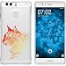 Produktbild PhoneNatic Case kompatibel mit Huawei P9 Silikon-Hülle Floral Katze M2-2