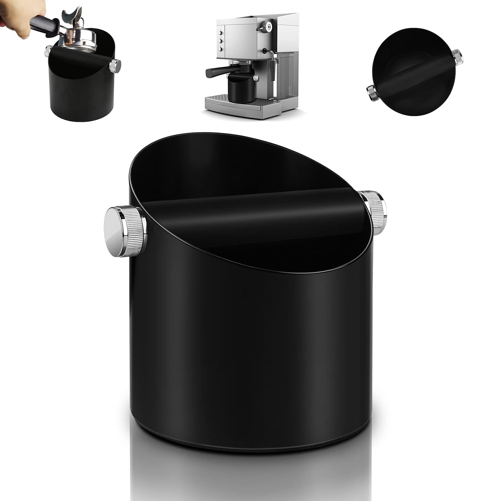 Buy Laelr Espresso Knock Box, Large & Compact Coffee Ground Container