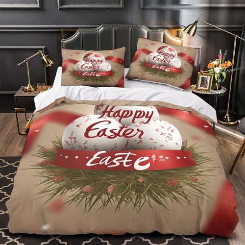 Housse couette Œufs de Pâques 140x200 lit simple 3D - 2