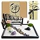 Artcome Japanese Zen Garden Kit for Desk with Rake, Stand, Rocks and Mini Furnishing Articles - Office Desktop Accessories, Mini Table Zen Sand Garden Kit - Meditation Gift