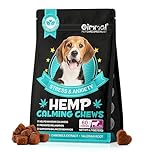 YaqvYoNg Calming Chews for Dogs with Anxiety and Stress - 60 Soft Dog Calming Treats - Storms, Barking, Separation - Valerian Root - Melatonin, Dog Anxiety Relief (Beef)