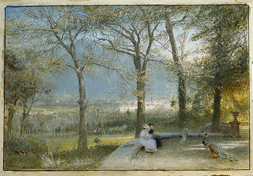 Tableau les Jardins Pallanza Lago Maggiore Albert Goodwin Impression Art Mural Vintage