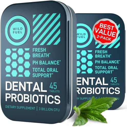 Oral Probiotics for Teeth, Bad Breath, Gum Health - 3bn CFU K12 Lactobacillus Paracasei, Salivarius Dental Probiotic - Best Breath Oral Probiotic Mints - 90 Fresh Breath Mint Dental Probiotics Tablets