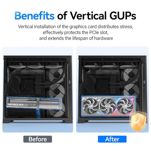 Soporte Vertical GPU JEYI con Kit para PCIe 5.0/4.0, Negro miniatura 6