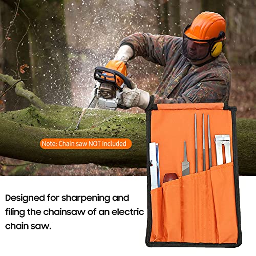 Motosierra sin filo solucionado con juego de limas de 8 piezas y calibre 8