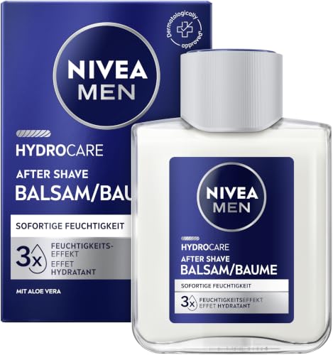 NIVEA MEN Hydrocare After Shave Balsam beruhigendes After Shave für Männer Hautpflege nach der Rasur mit Aloe Vera und Pro-Vitamin B5 (100 ml)