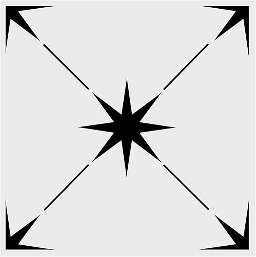 Plantillas de pared para pintar con patrón grande de 12 x 12 pulgadas, plantillas de suelo grandes reutilizables, plantillas de azulejos simples