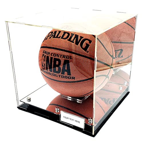 Billyjoe Full Size Basketball Acrylic Display Case Showcase Square Box Memorabilia Uv Protection Riser Mirror Dustproof With Name Plate thumb #4
